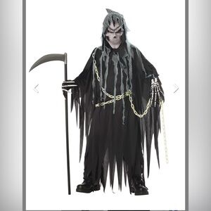 Grim Reaper Costume glow in the dark YOUTH LARGE 10-12